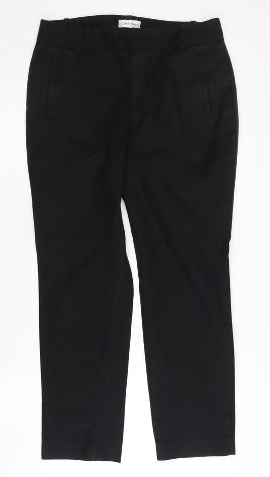 Calvin Klein Women's Black Chino Trousers Size 8