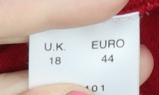 Eastex Women's Red Pullover Jumper Size 18