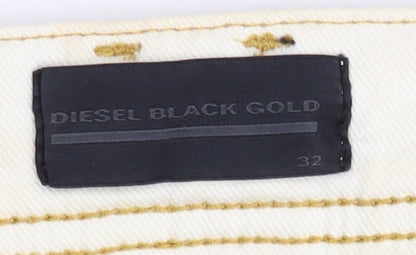 Diesel Black Gold Men's Ivory Straight Jeans Size 32