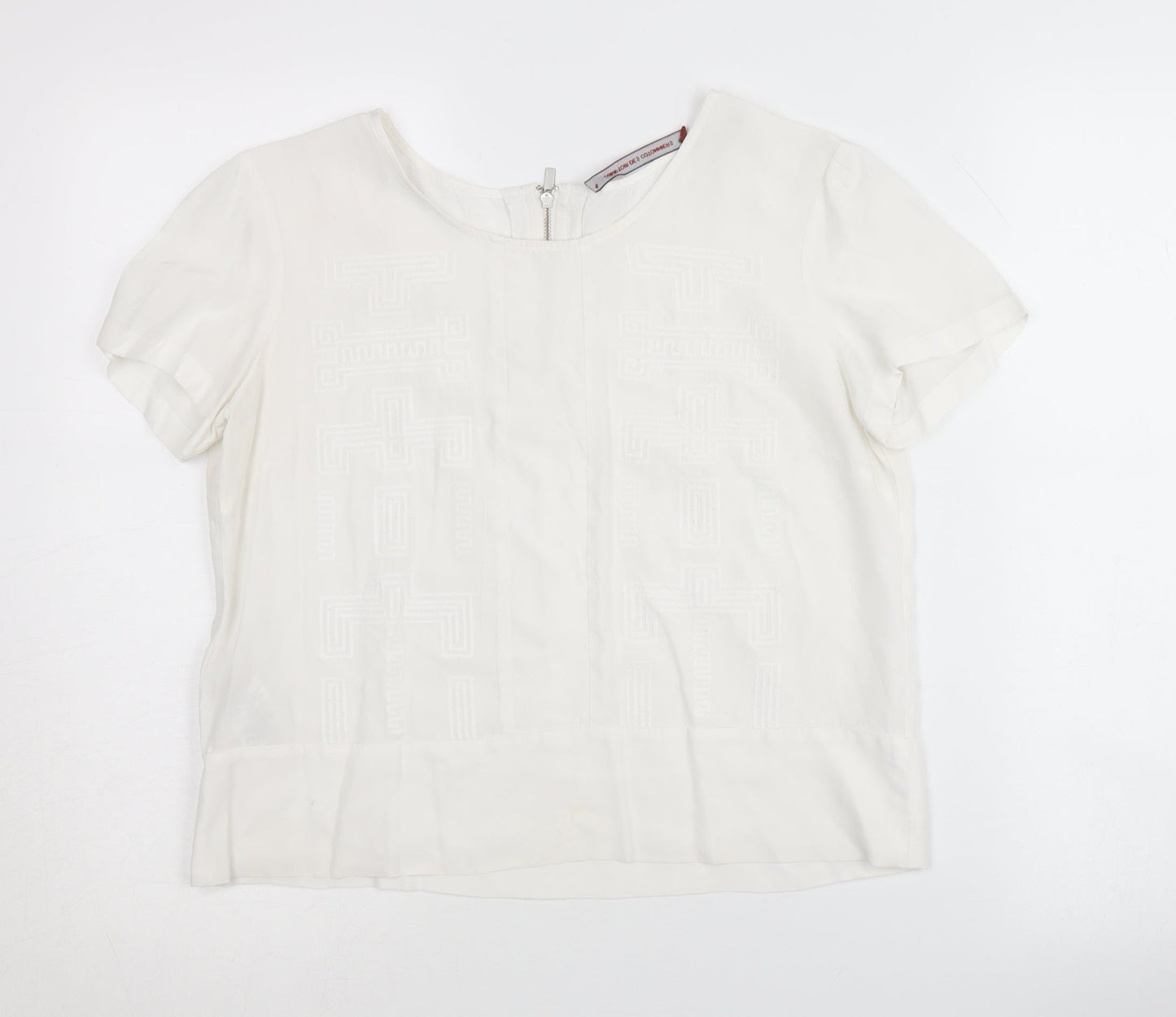 Womens UK Size 10 Comptoir des Cotonniers White Basic Blouse