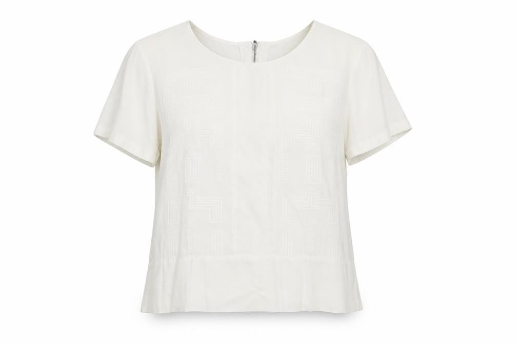 Womens UK Size 10 Comptoir des Cotonniers White Basic Blouse