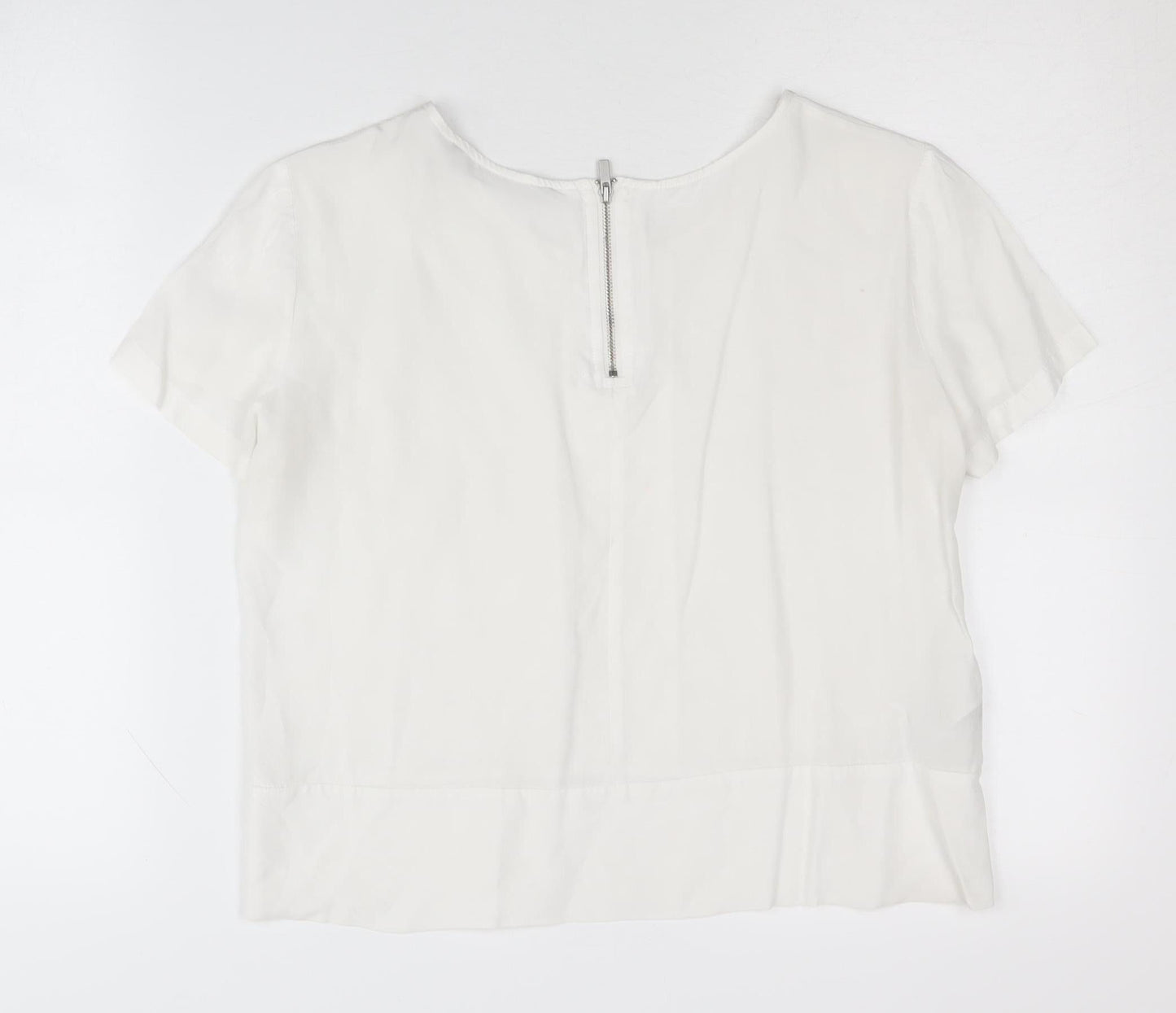 Womens UK Size 10 Comptoir des Cotonniers White Basic Blouse