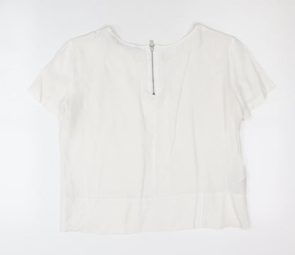 Womens UK Size 10 Comptoir des Cotonniers White Basic Blouse