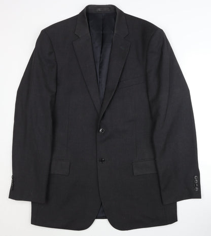 Austin Reed Men's Black Suit Jacket, 44 Long, Business/Formal