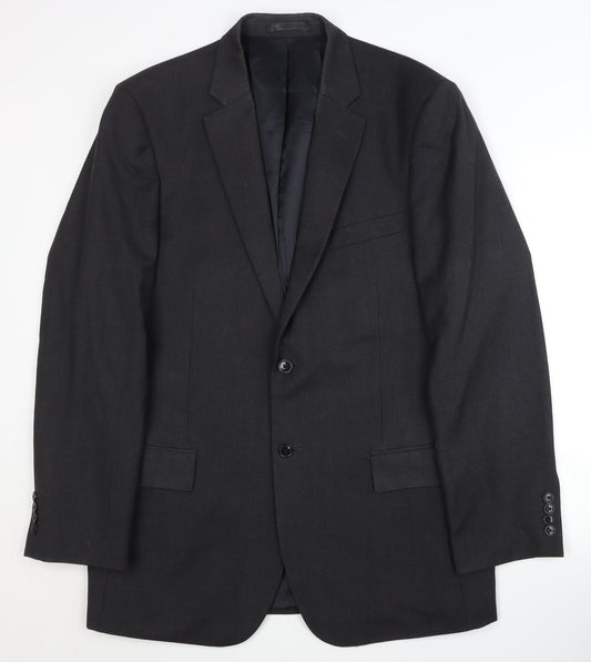 Austin Reed Men's Black Suit Jacket, 44 Long, Business/Formal