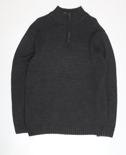 Pierre Cardin Men’s XL Grey Pullover Jumper High Neck