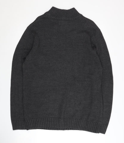 Pierre Cardin Men’s XL Grey Pullover Jumper High Neck