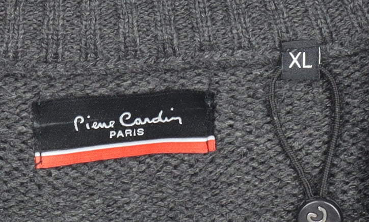 Pierre Cardin Men’s XL Grey Pullover Jumper High Neck
