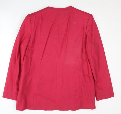 Eastex Red Wool Blazer Size 16 Women's Workwear