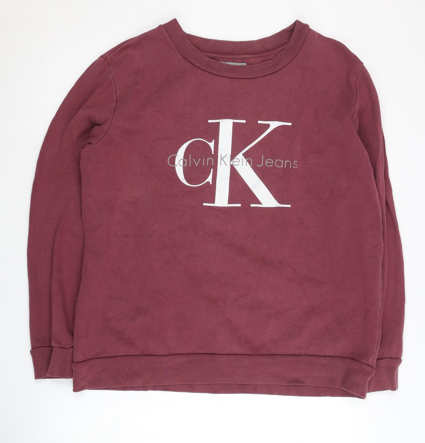 Mens UK Size M Calvin Klein Red Pullover Sweatshirt