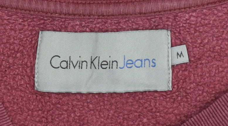 Mens UK Size M Calvin Klein Red Pullover Sweatshirt