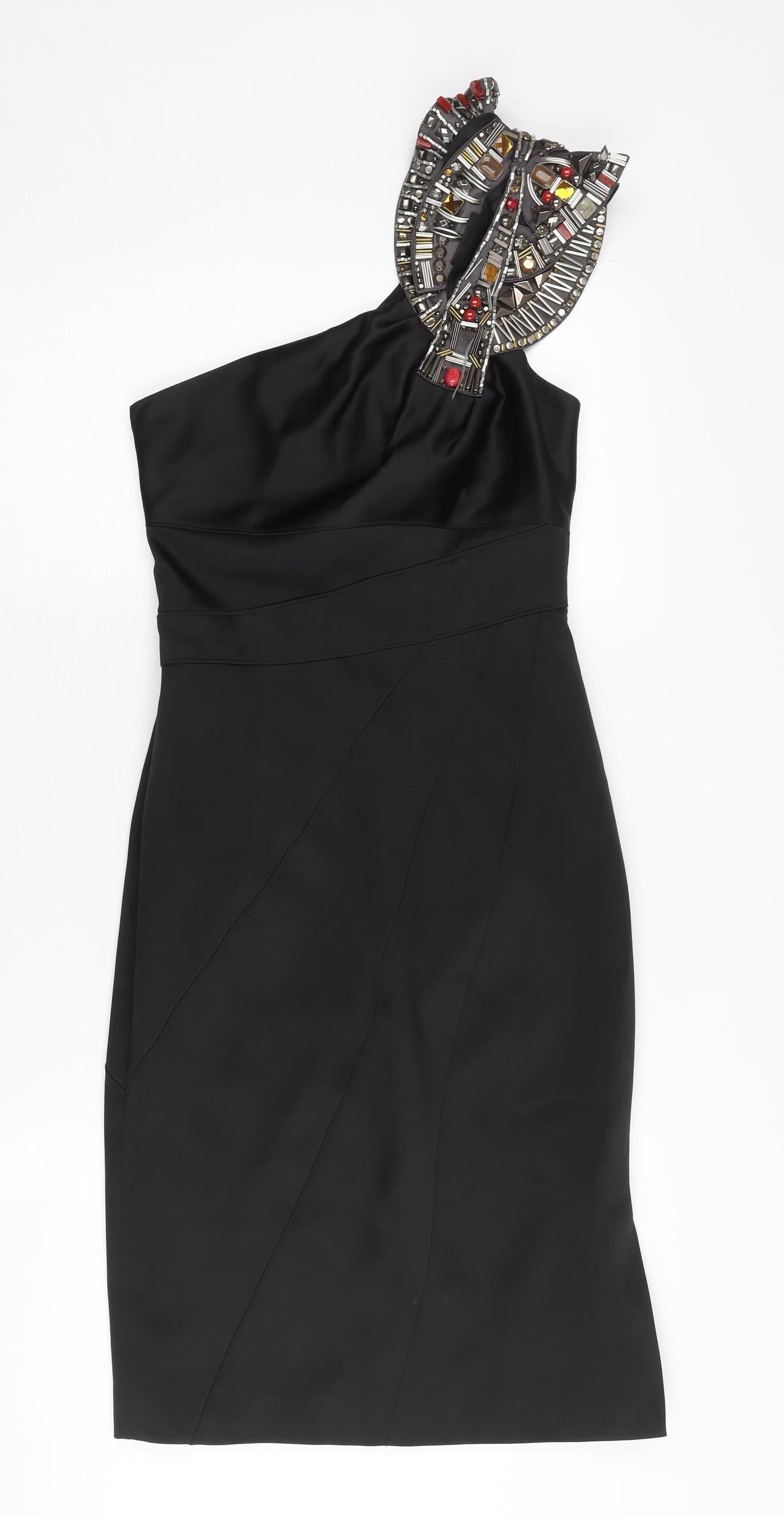 Karen Millen Women's Black Beaded Cocktail Dress