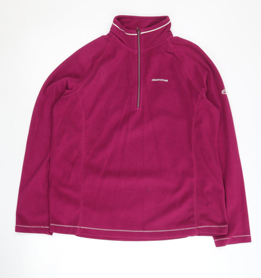 Craghoppers Women's Pink Fleece Sweatshirt Size 14