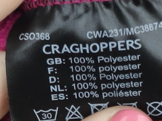 Craghoppers Women's Pink Fleece Sweatshirt Size 14