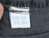 Boden Women's Grey Polka Dot Denim Skirt Size 12