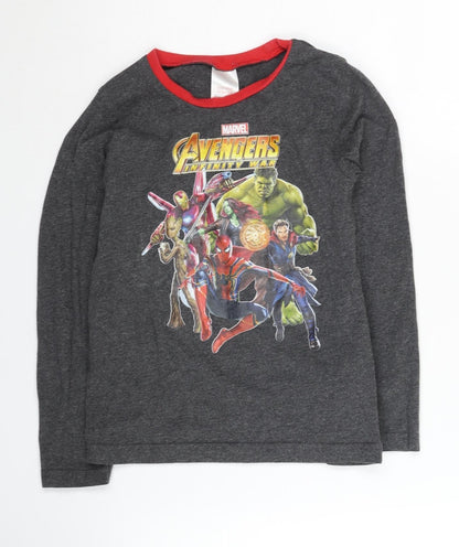 Avon Boys Grey Marvel Avengers T-Shirt 7-8 Years