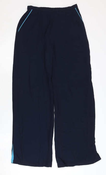 Womens UK Size 10 Jacques Vert Relaxed Fit Formal Blue Trousers