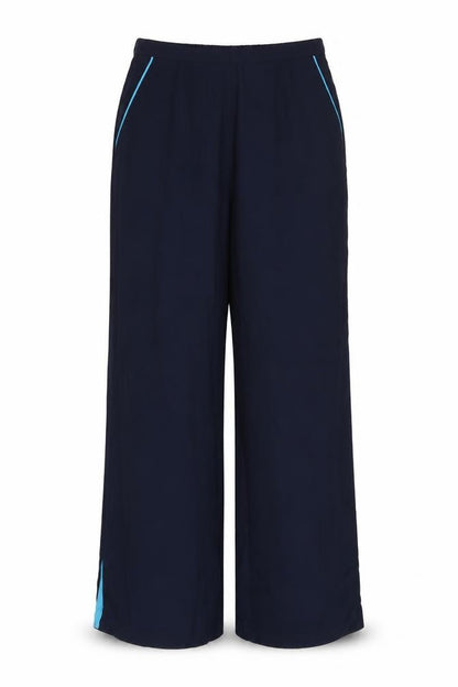 Womens UK Size 10 Jacques Vert Relaxed Fit Formal Blue Trousers
