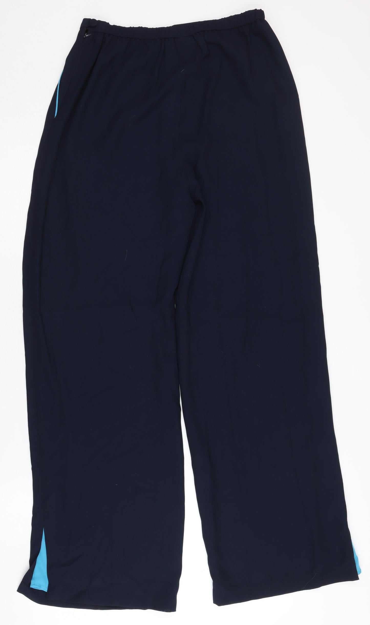 Womens UK Size 10 Jacques Vert Relaxed Fit Formal Blue Trousers