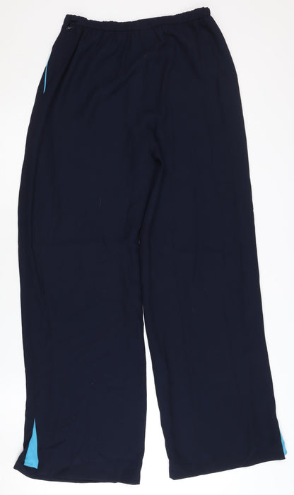 Womens UK Size 10 Jacques Vert Relaxed Fit Formal Blue Trousers