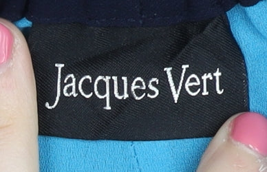 Womens UK Size 10 Jacques Vert Relaxed Fit Formal Blue Trousers