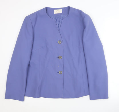 Eastex Womens Blue Blazer Size 16 Three-Button