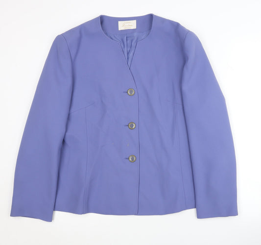 Eastex Womens Blue Blazer Size 16 Three-Button