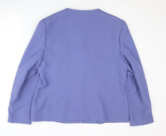 Eastex Womens Blue Blazer Size 16 Three-Button