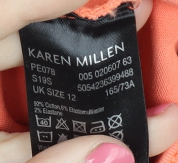 Karen Millen Women's Orange Jeans, UK 12