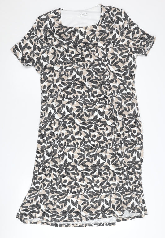 Eastex Women's Multicoloured Floral Dress, Size 18, Square Neck