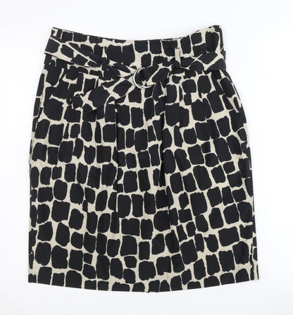 Banana Republic Women's Black Geometric Skirt Size 8