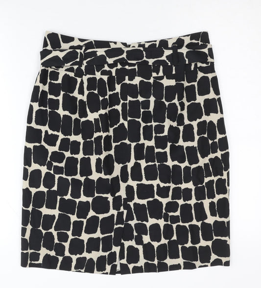 Banana Republic Women's Black Geometric Skirt Size 8