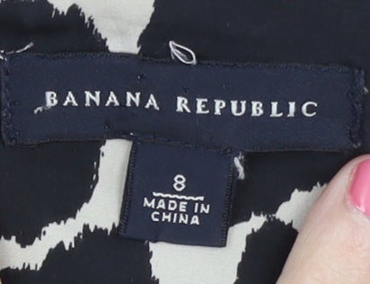 Banana Republic Women's Black Geometric Skirt Size 8