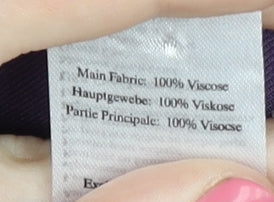 Joules Women's Purple Viscose Dress - Size 6