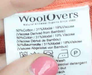 Womens UK Size S Woolovers Pink Cardigan Jumper