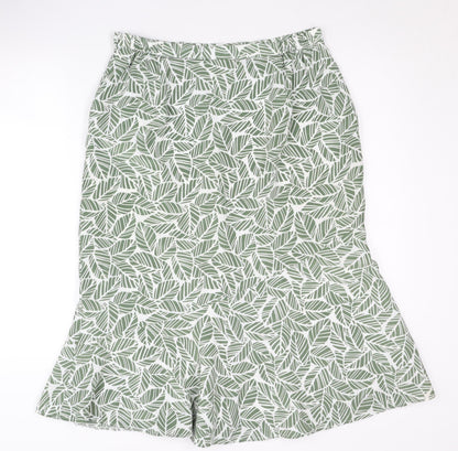 Eastex Women’s Green A-Line Midi Skirt Size 14