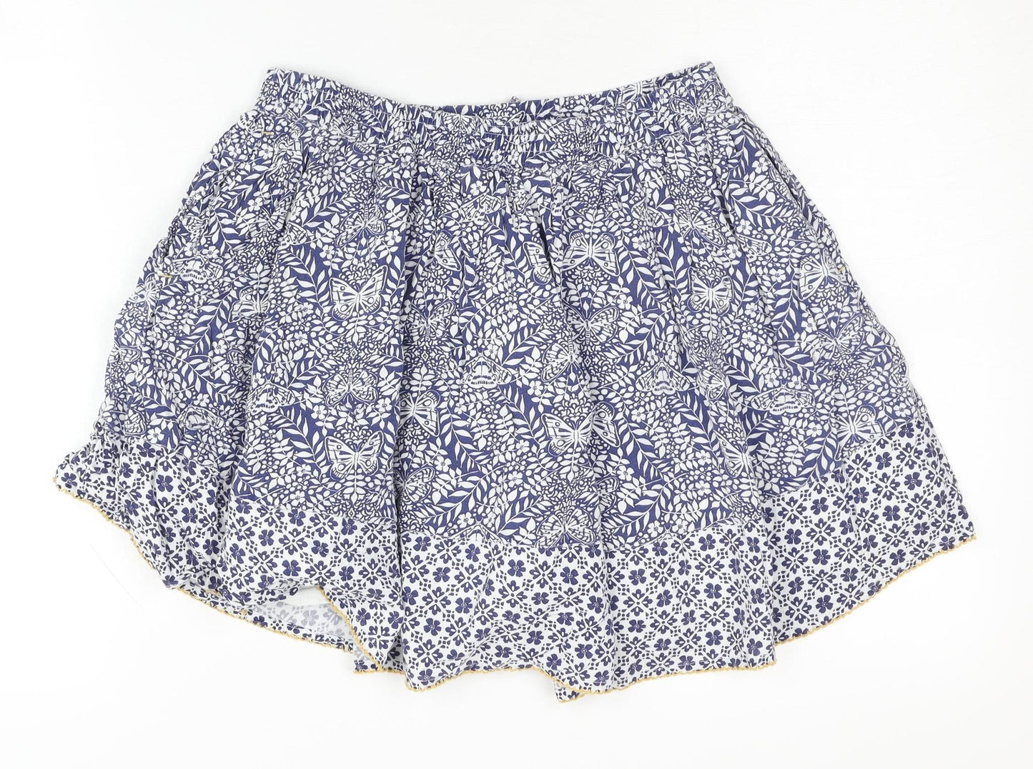 Fat Face Girls Blue Floral A-Line Skirt 12-13 Years Spring/Summer