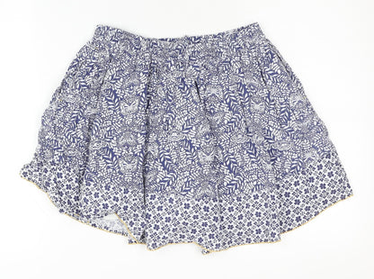 Fat Face Girls Blue Floral A-Line Skirt 12-13 Years Spring/Summer