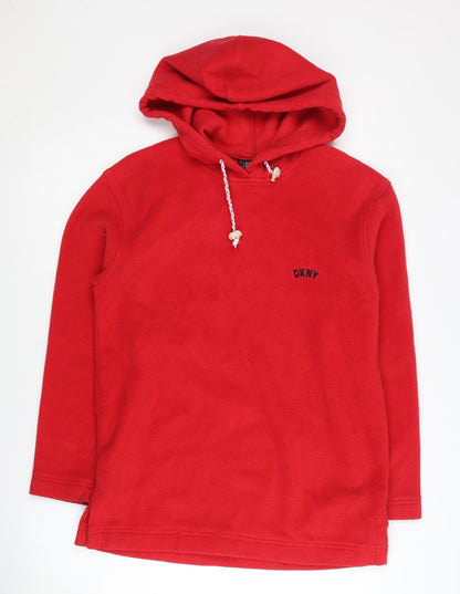 Mens UK Size S DKNY Red Pullover Hoodie