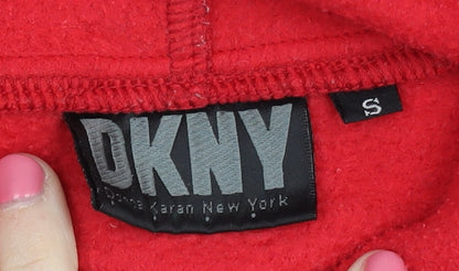 Mens UK Size S DKNY Red Pullover Hoodie