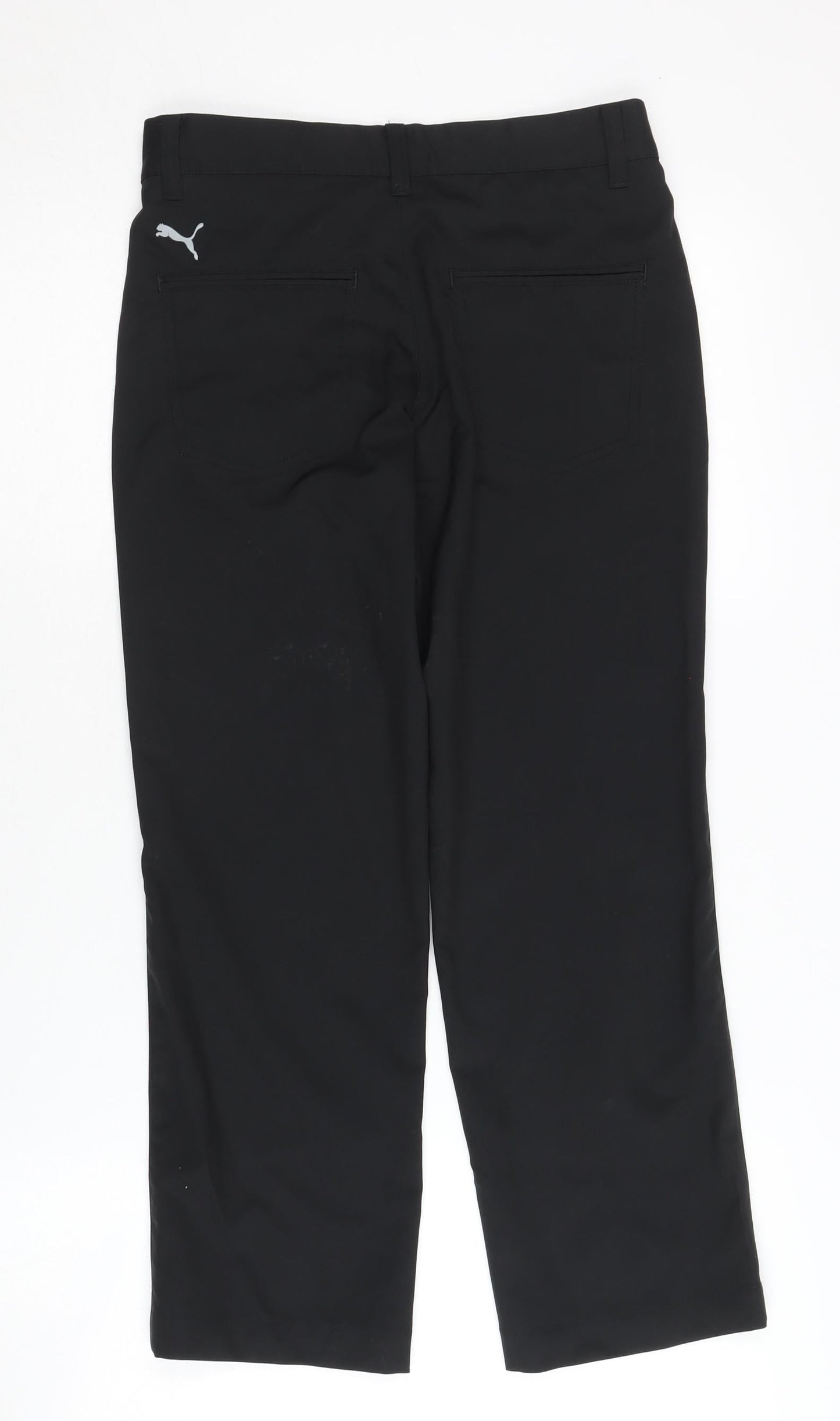 Puma Boys Black Trousers Size 9-10 Years Polyester