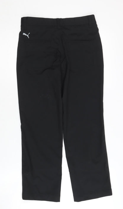 Puma Boys Black Trousers Size 9-10 Years Polyester