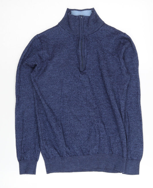 Daniel Hechter Men's Blue S Jumper, 1/2 Zip Knit