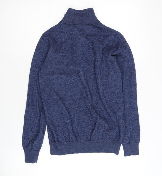 Daniel Hechter Men's Blue S Jumper, 1/2 Zip Knit