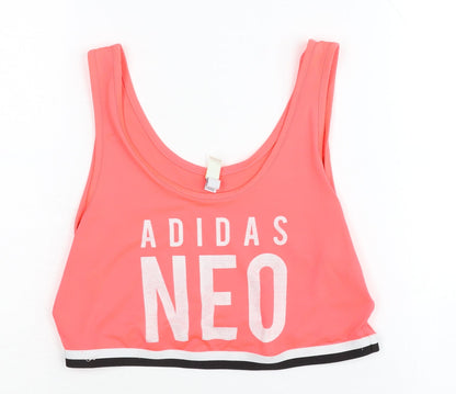 Womens UK Size M adidas Pink Cropped Tank
