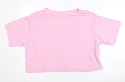 Womens UK Size S PUMA Pink Basic T-Shirt