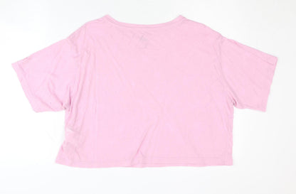 Womens UK Size S PUMA Pink Basic T-Shirt