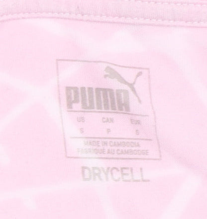 Womens UK Size S PUMA Pink Basic T-Shirt