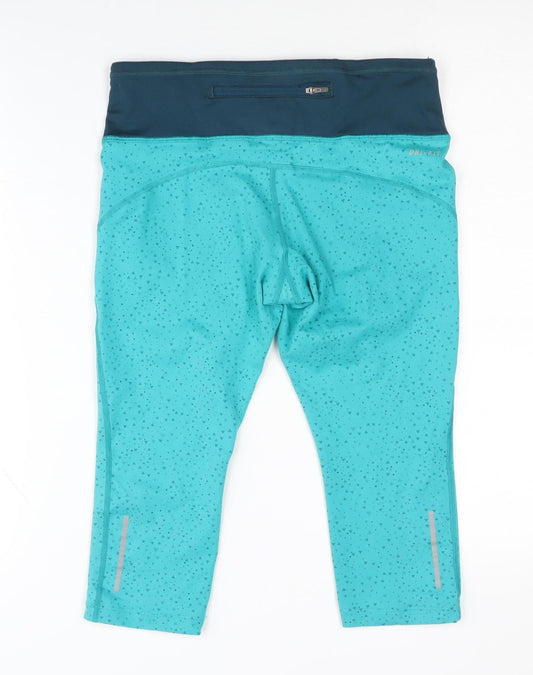 Nike Women's Blue Cropped Leggings S