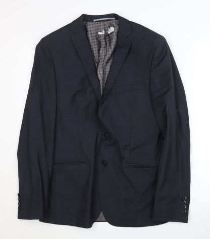 Mens UK Size 38 Ben Sherman Regular Blue Suit Jacket